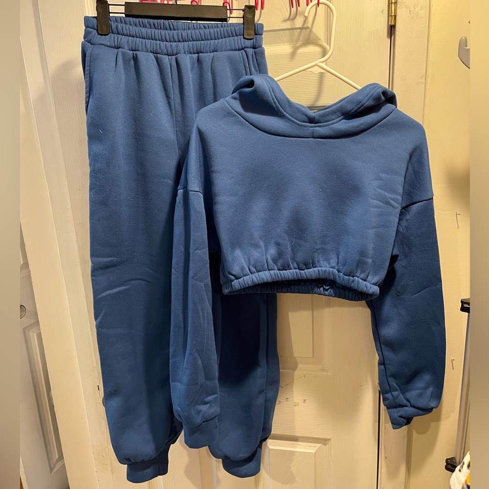 Blue Matching Sweat Set